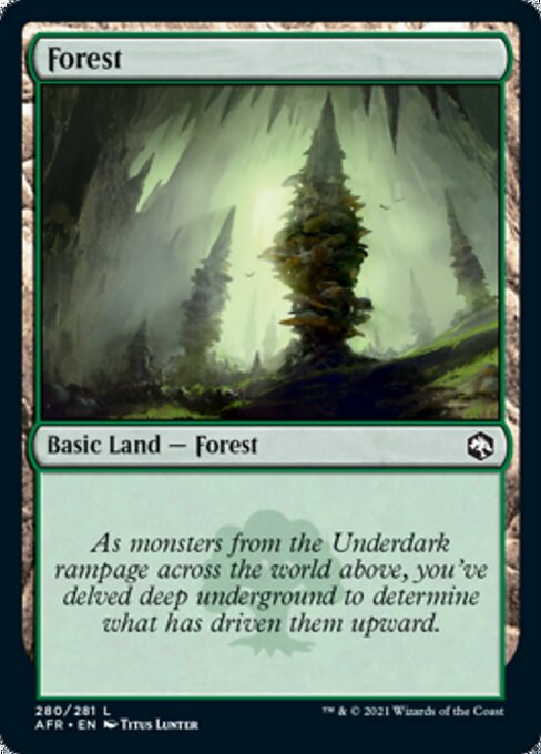 Forest (280) (Adventures in the Forgotten Realms) Near Mint Foil