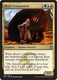 Bear's Companion (Khans of Tarkir) Near Mint Foil