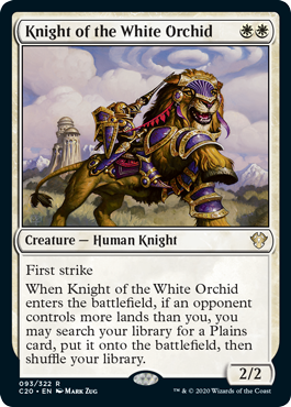 Knight of the White Orchid (Commander 2020 Ikoria) Near Mint