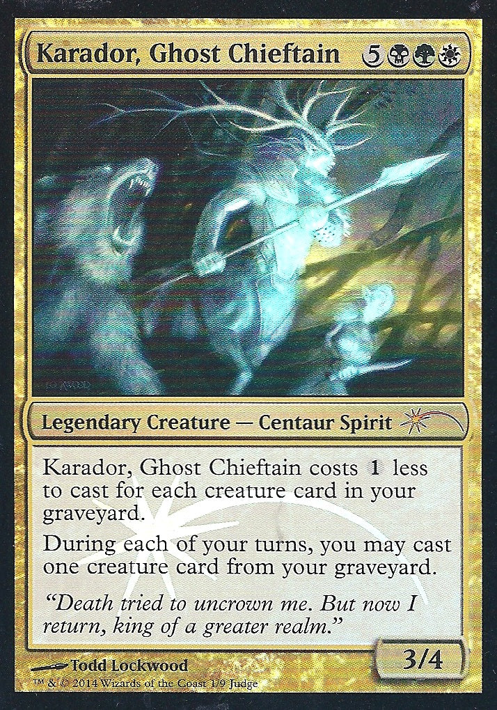 Karador Ghost Chieftan (Judge Promo) (Promotional Cards) Light Play Foil