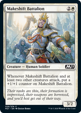 Makeshift Battalion (Magic 2021 Core Set) Near Mint