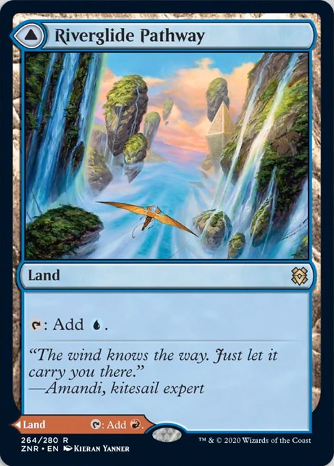 Riverglide Pathway / Lavaglide Pathway (Zendikar Rising) Near Mint Foil