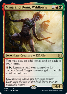 Mina and Denn, Wildborn (Commander 2020 Zendikar Rising) Near Mint