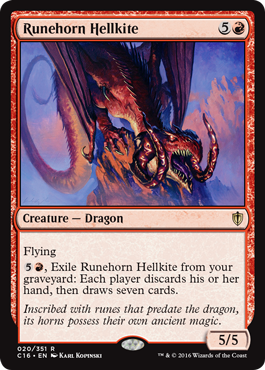 Runehorn Hellkite (Commander 2016 Edition) Near Mint
