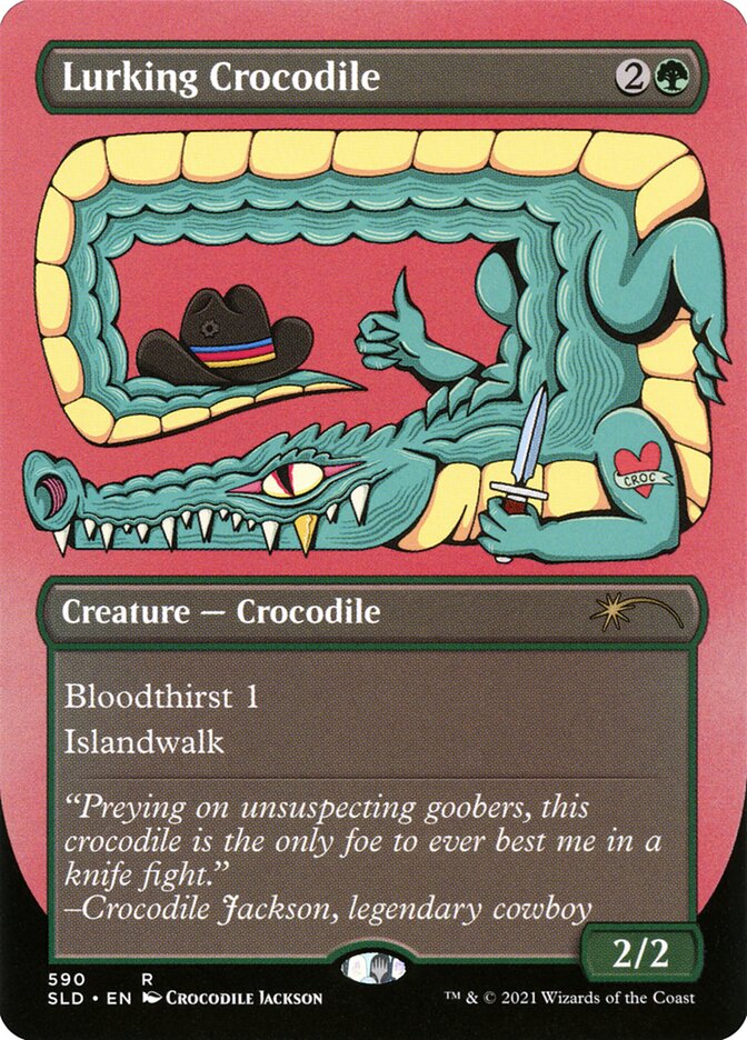 Lurking Crocodile (Foil Etched) (Secret Lair) Near Mint