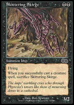 Skittering Skirge (Urza's Saga) Light Play