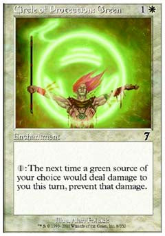Circle of Protection: Green (7th Edition) Near Mint Foil