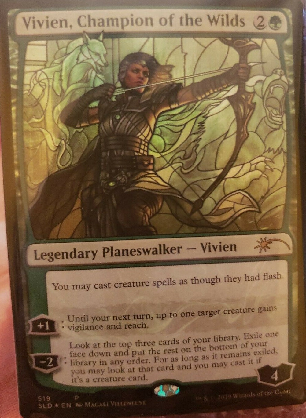 Vivien Champion of the Wilds Stained Glass (Secret Lair) Near Mint