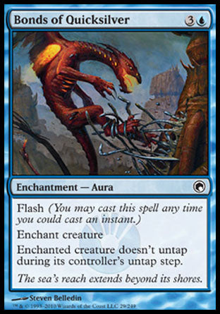 Bonds of Quicksilver (Scars of Mirrodin) Light Play Foil