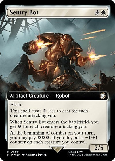 Sentry Bot (Extended Art) (Surge Foil) (Universes Beyond: Fallout) Near Mint