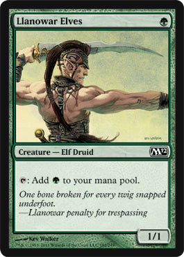 Llanowar Elves (Magic 2012 Core Set) Light Play Foil