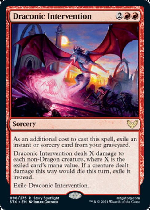 Draconic Intervention (Strixhaven) Near Mint Foil