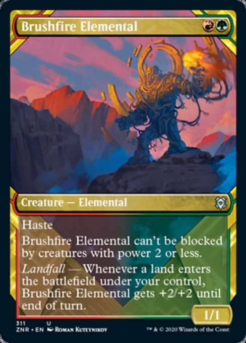 Brushfire Elemental (Showcase) (Zendikar Rising) Near Mint