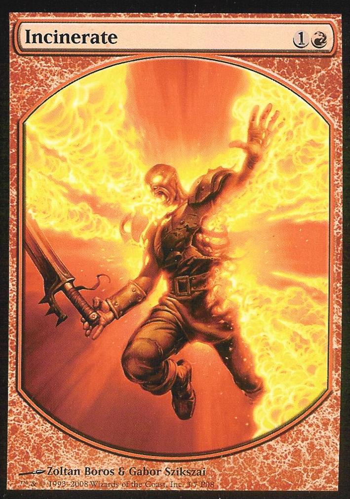 Incinerate (Textless) (Promotional Cards) Near Mint