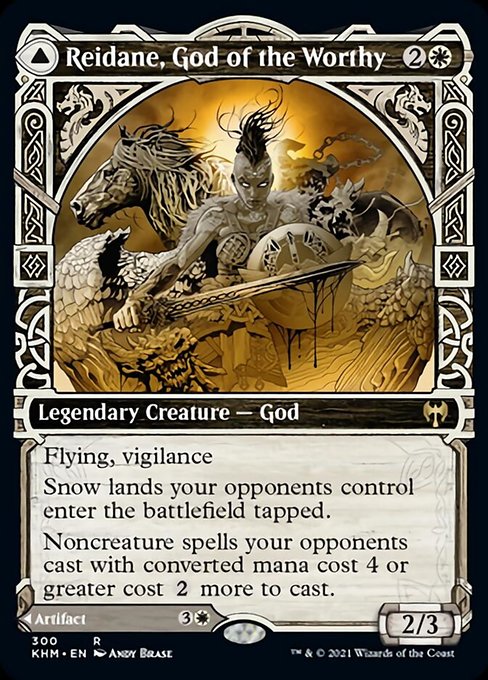 Reidane, God of the Worthy / Valkmira, Protector's Shield (Showcase) (Kaldheim) Near Mint Foil