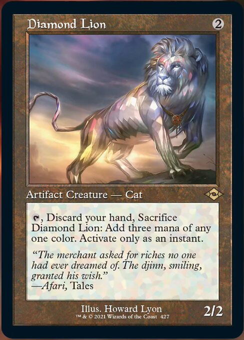 Diamond Lion (Retro Frame) (Modern Horizons 2) Near Mint Etched Foil