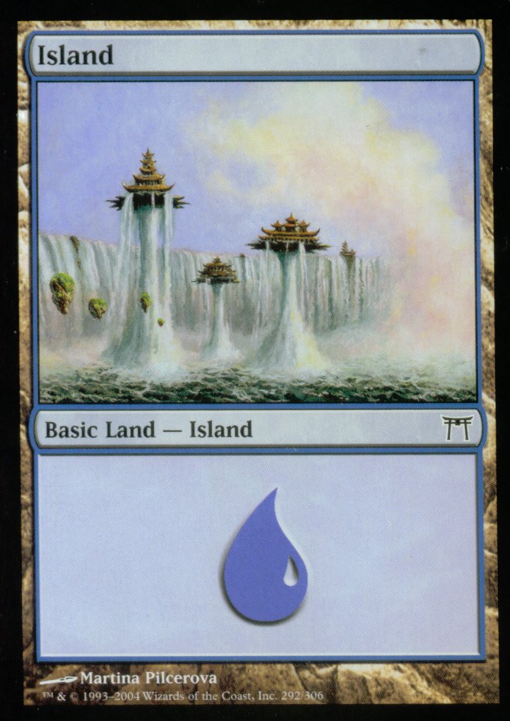 Island (292) (Champions of Kamigawa) Near Mint Foil