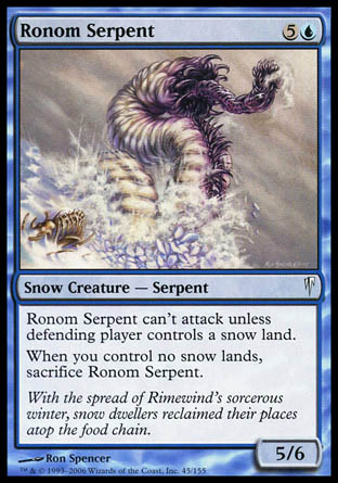 Ronom Serpent (Coldsnap) Light Play Foil