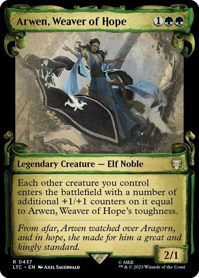 Arwen, Weaver of Hope (Showcase Scrolls) (Commander: The Lord of the Rings: Tales of Middle-earth) Near Mint