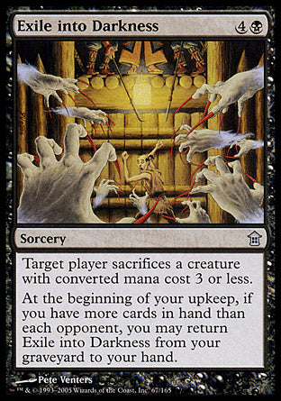 Exile into Darkness (Saviors of Kamigawa) Light Play Foil