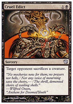 Cruel Edict (9th Edition) Light Play Foil
