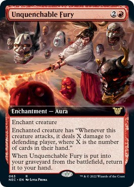 Unquenchable Fury (Extended Art) (Commander: Kamigawa: Neon Dynasty) Near Mint