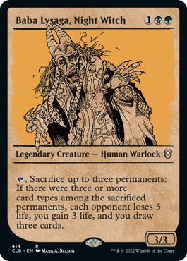 Baba Lysaga, Night Witch (Showcase) (Commander Legends: Battle for Baldur's Gate) Near Mint