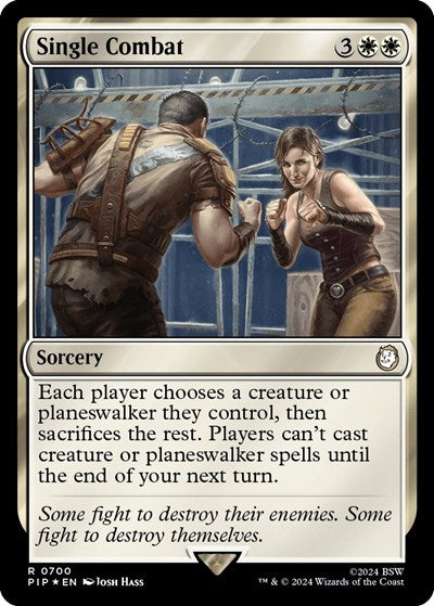 Single Combat (Surge Foil) (Universes Beyond: Fallout) Near Mint