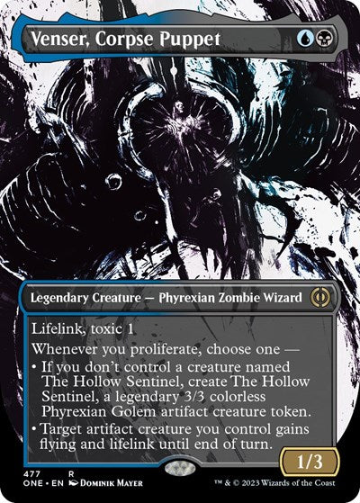 Venser, Corpse Puppet (Showcase) (Step-and-Compleat Foil) (Phyrexia: All Will Be One) Near Mint