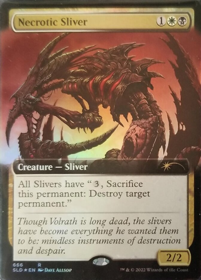 Necrotic Sliver (Extended Art) (Secret Lair) Near Mint