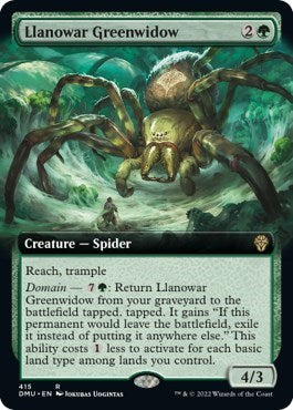 Llanowar Greenwidow (Extended Art) (Dominaria United) Near Mint