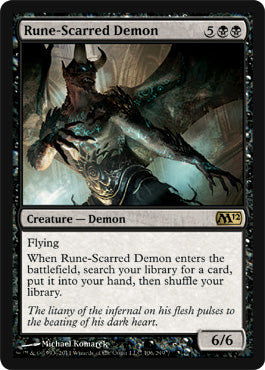 Rune-Scarred Demon (Magic 2012 Core Set) Near Mint