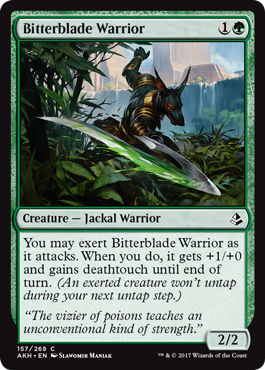 Bitterblade Warrior (Amonkhet) Near Mint Foil