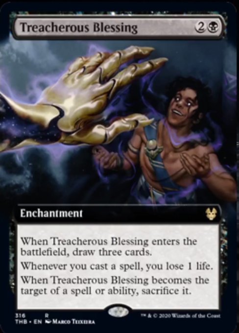 Treacherous Blessing (Extended Art) (Theros Beyond Death) Near Mint