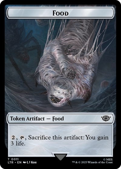Food / Wraith Double-Sided Token (Commander: The Lord of the Rings: Tales of Middle-earth) Near Mint