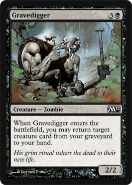 Gravedigger (Magic 2012 Core Set) Light Play Foil