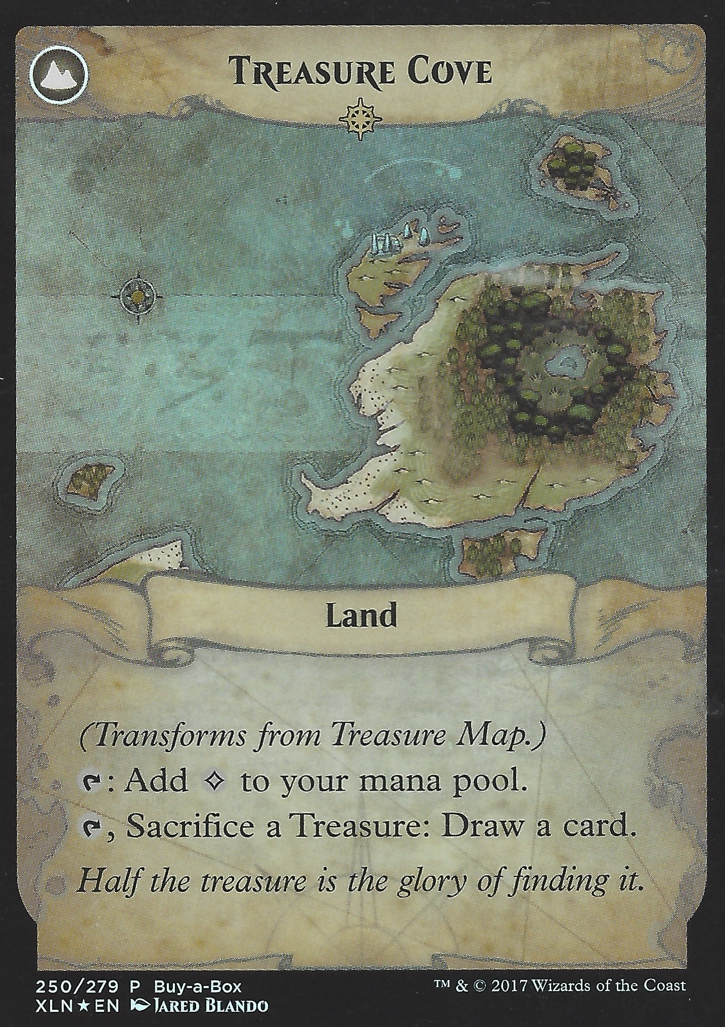 Treasure Map (Treasure Cove BIBB Alt Art) (Promotional Cards) Near Mint