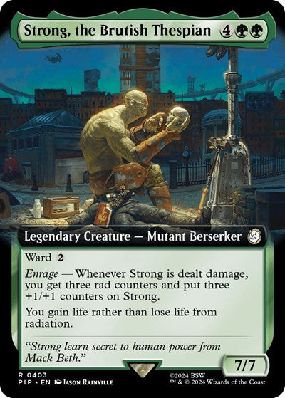 Strong, the Brutish Thespian (Extended Art) (Universes Beyond: Fallout) Near Mint