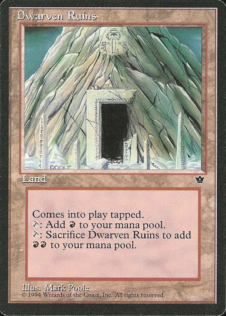 Dwarven Ruins (Fallen Empires) Light Play