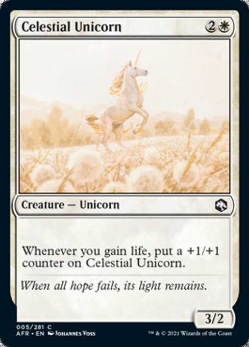 Celestial Unicorn (Adventures in the Forgotten Realms) Near Mint Foil