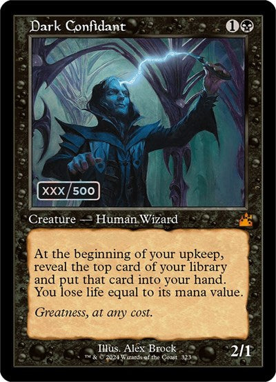 Dark Confidant (Retro Frame) (Serial Numbered) (Ravnica Remastered) Near Mint