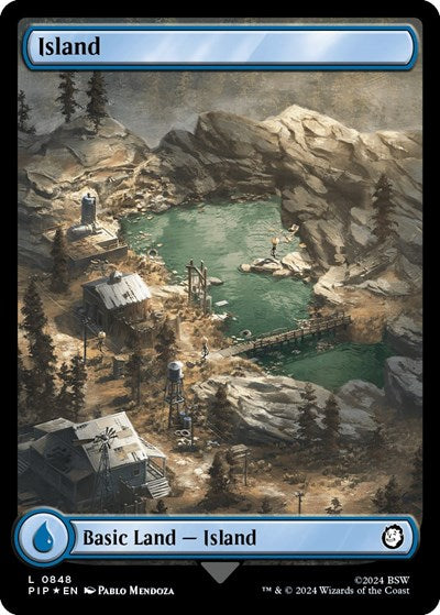Island (0848) (Surge Foil) (Universes Beyond: Fallout) Near Mint