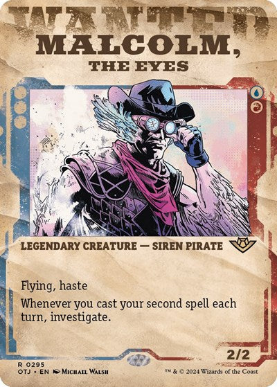 Malcolm, the Eyes (Showcase) (Outlaws of Thunder Junction) Near Mint