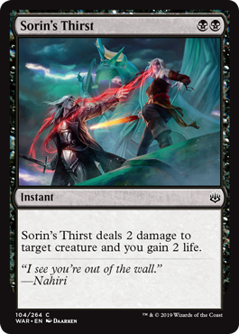 Sorin's Thirst (War of the Spark) Near Mint Foil