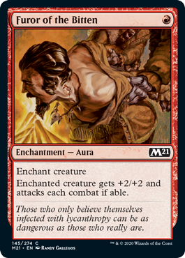 Furor of the Bitten (Magic 2021 Core Set) Near Mint Foil