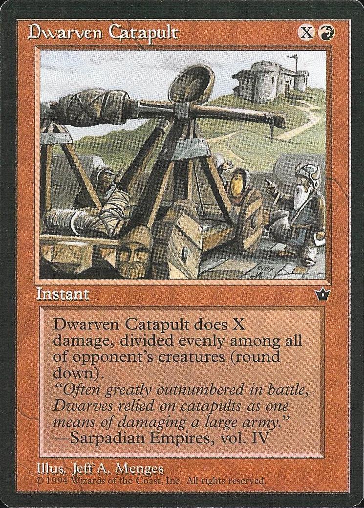 Dwarven Catapult (Fallen Empires) Light Play