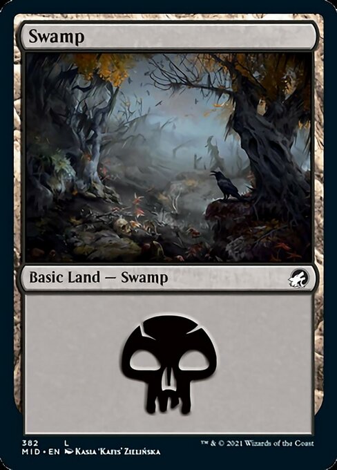 Swamp (382) (Innistrad: Midnight Hunt) Near Mint Foil