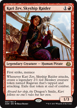 Kari Zev, Skyship Raider (Aether Revolt) Near Mint Foil