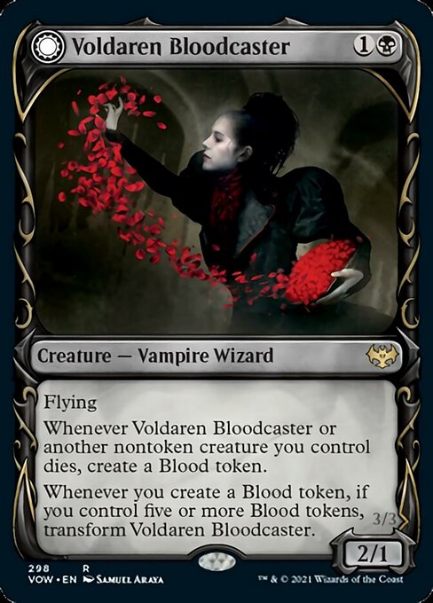 Voldaren Bloodcaster / Bloodbat Summoner (Showcase) (Innistrad: Crimson Vow) Near Mint Foil