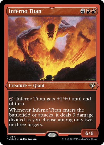 Inferno Titan (Foil Etched) (Commander Masters) Near Mint